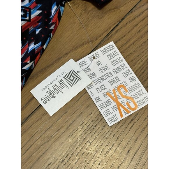 LuLaRoe Carly Hi-Lo Dress Colorful Geometric Pattern Size XS Loungewear NWT - Picture 6 of 13